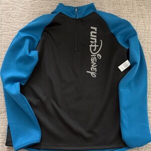 Disney Men's Black and Blue Quarter Zip